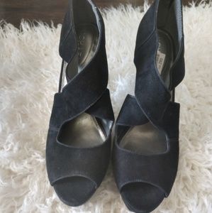 Michael Kors black suede heels